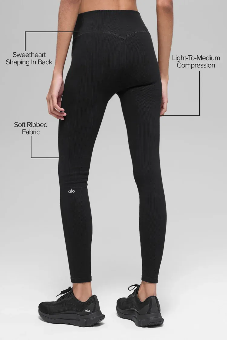 Legging High-waist Seamless Two Tone Rib