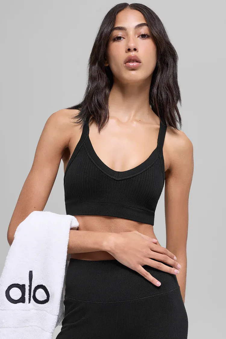 Top Seamless Two Tone Rib