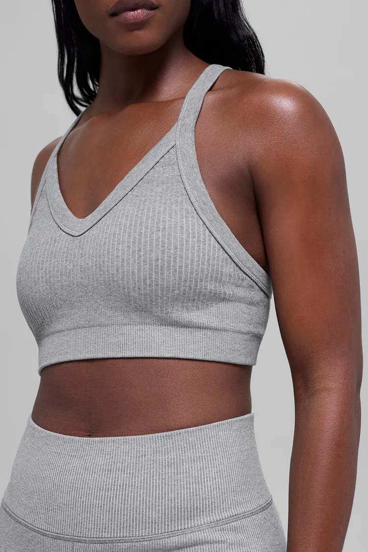Top Seamless Two Tone Rib