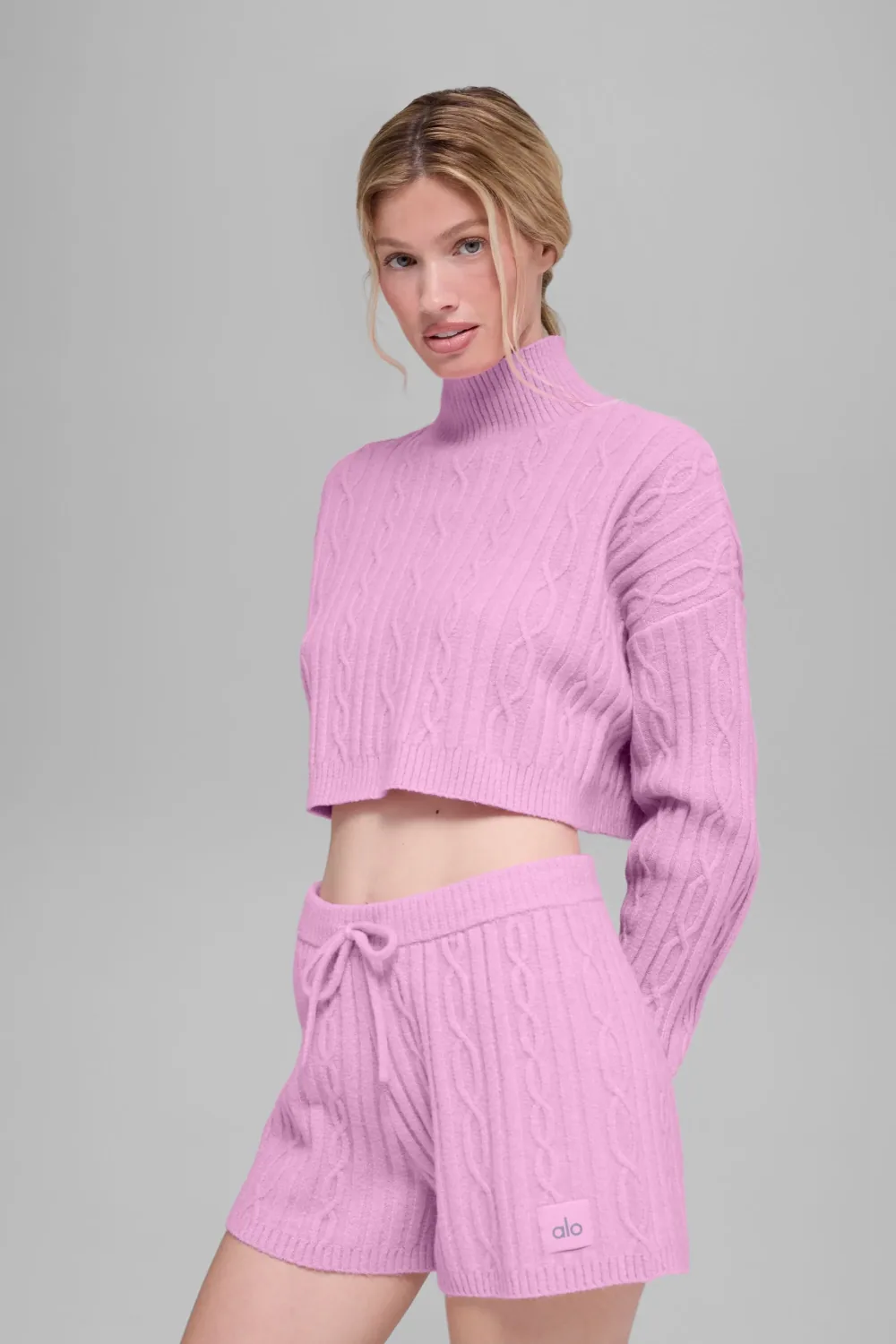 Suéter Cropped Cable Knit Winter
