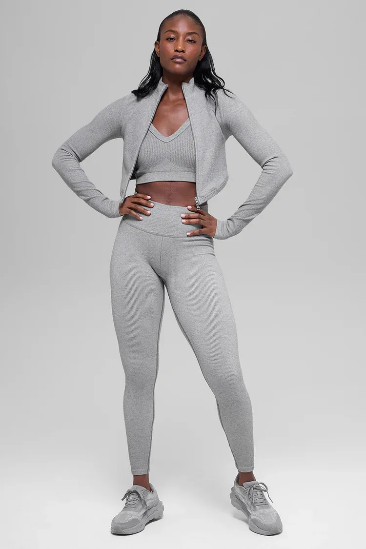 Jaqueta Seamless Two Tone Rib