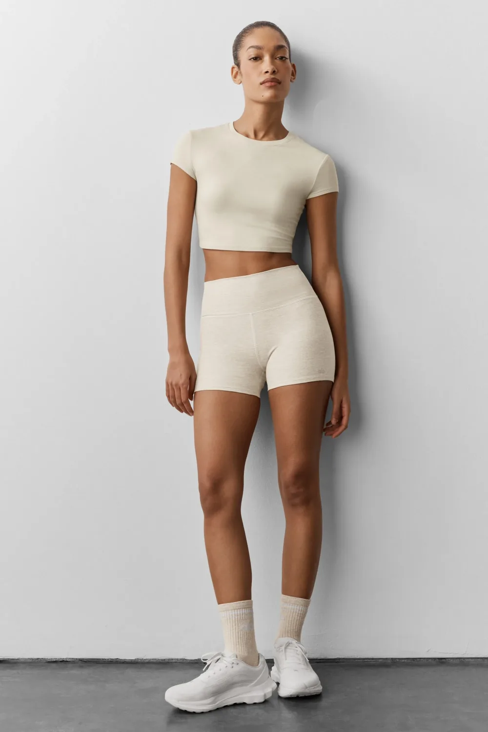 Camiseta Alosoft Crop Finesse Manga Curta