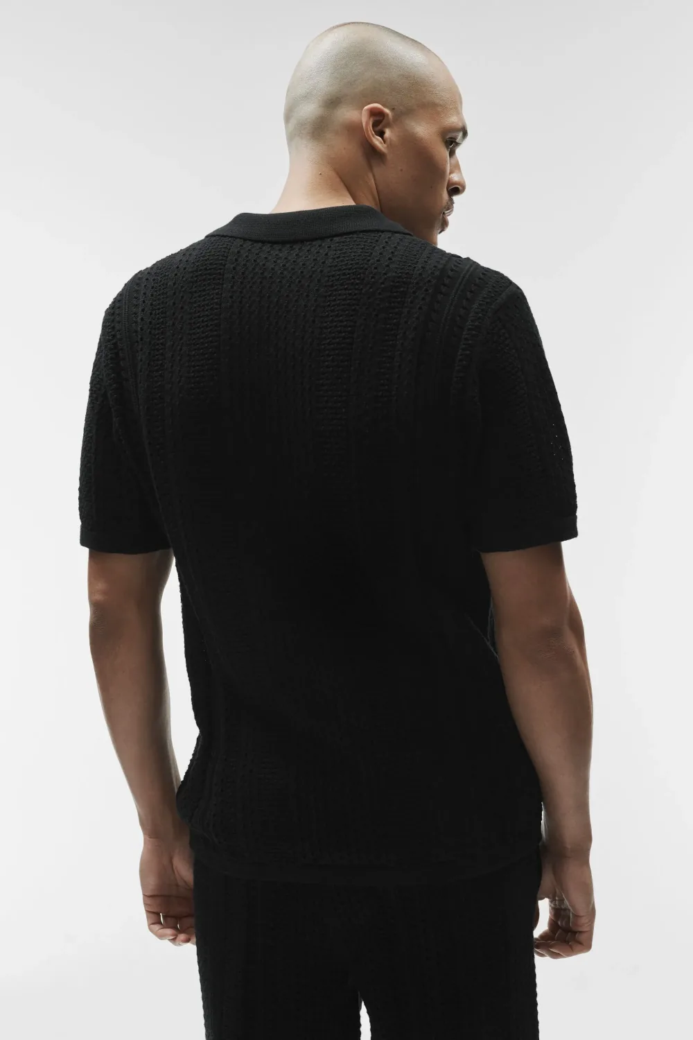 Blusa Polo Knit Manga Curta
