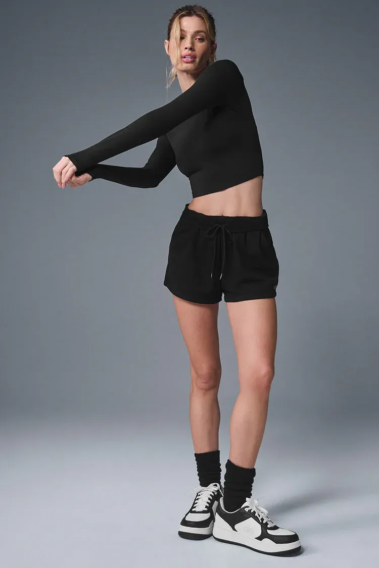 Blusa Alosoft Crop Finesse Manga Longa