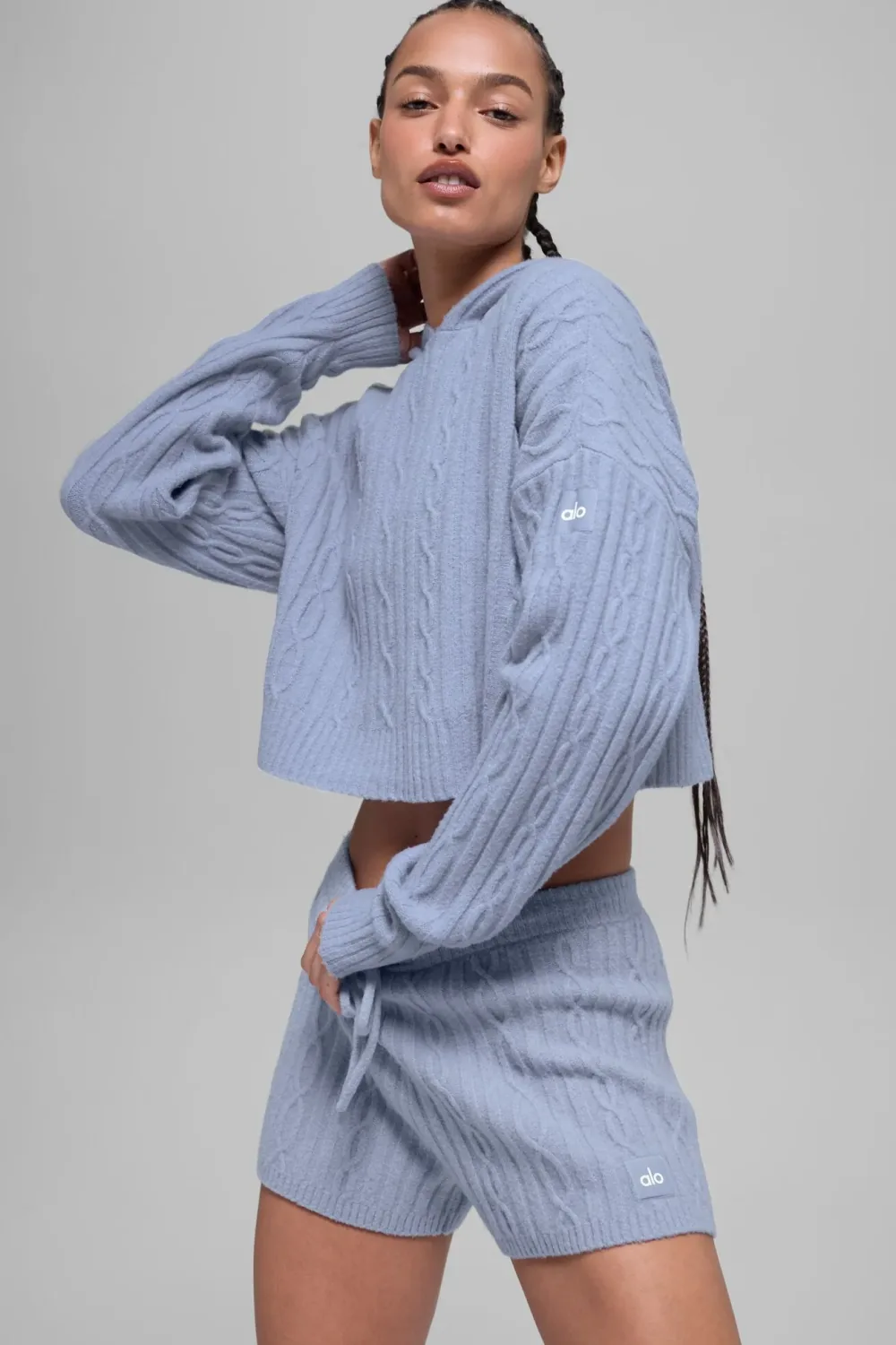 Casaco Cable Knit Winter Bliss Hoodie